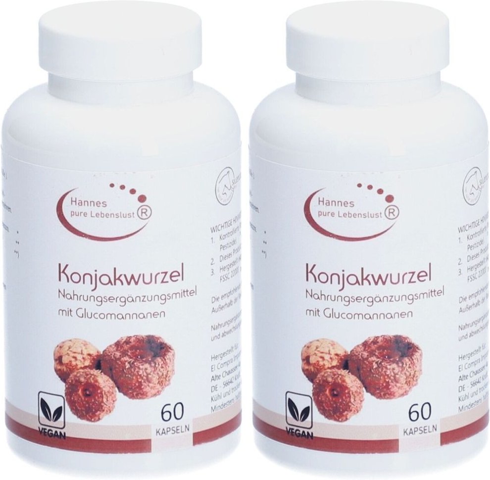 Konjakwurzelextrakt Glucomannan Kapseln 2x 2x60 St