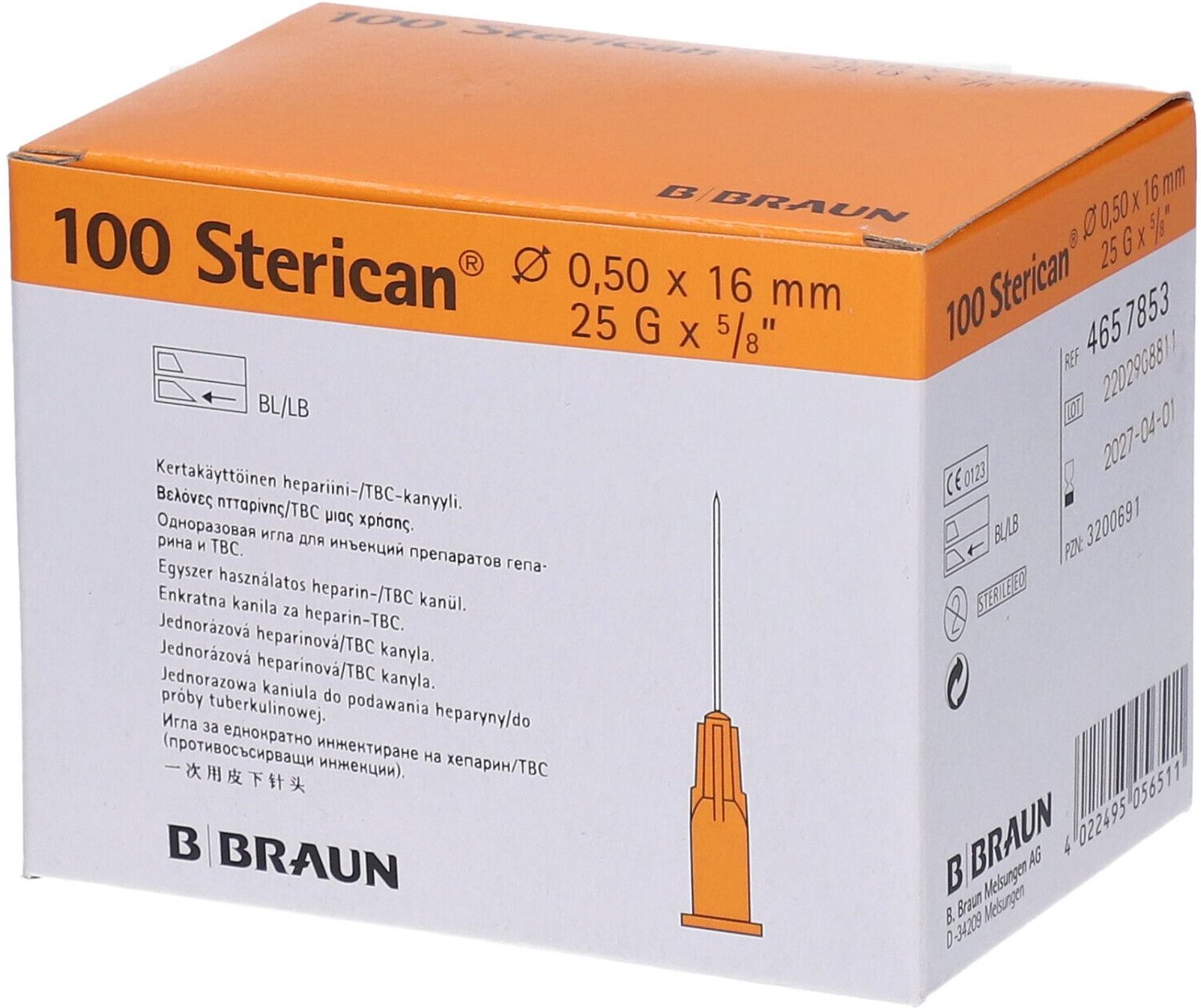 Sterican Ins.Einm.Kan.0,5x16 mm 100 St Kanüle