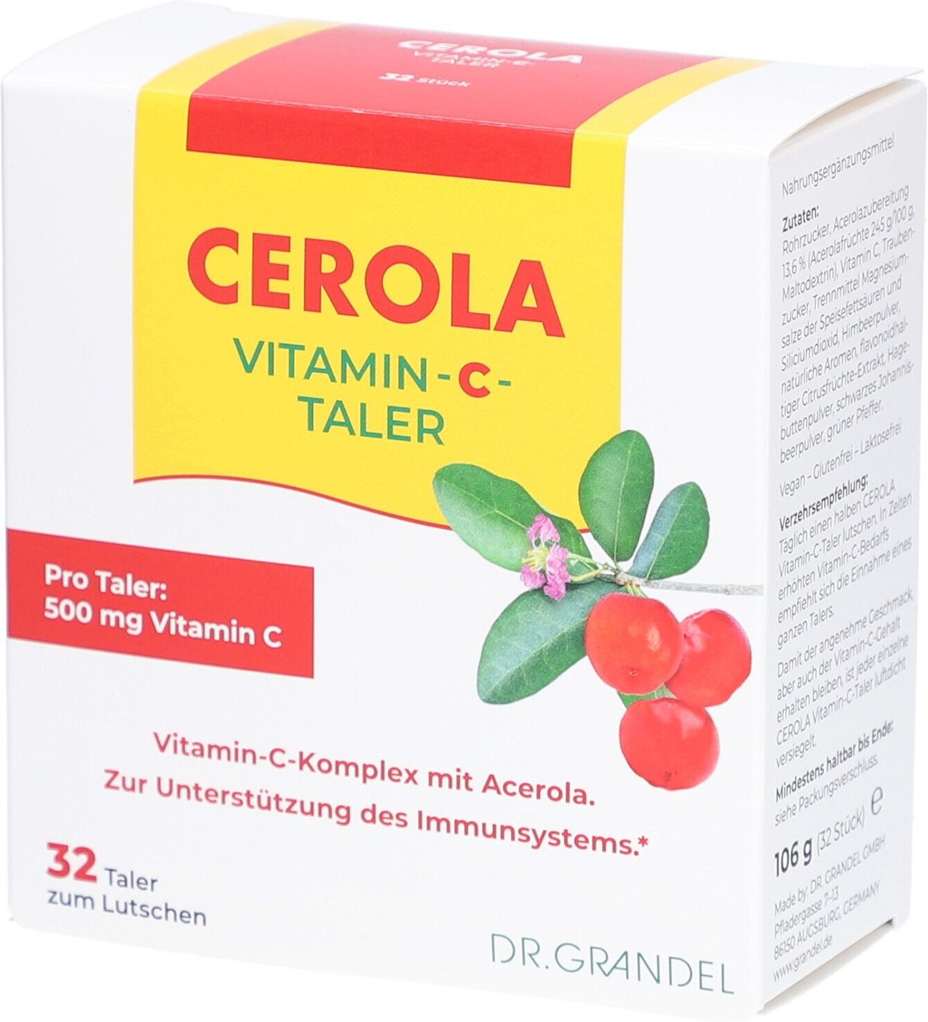 Cerola Vitamin C Taler Grandel 32 St Bonbons