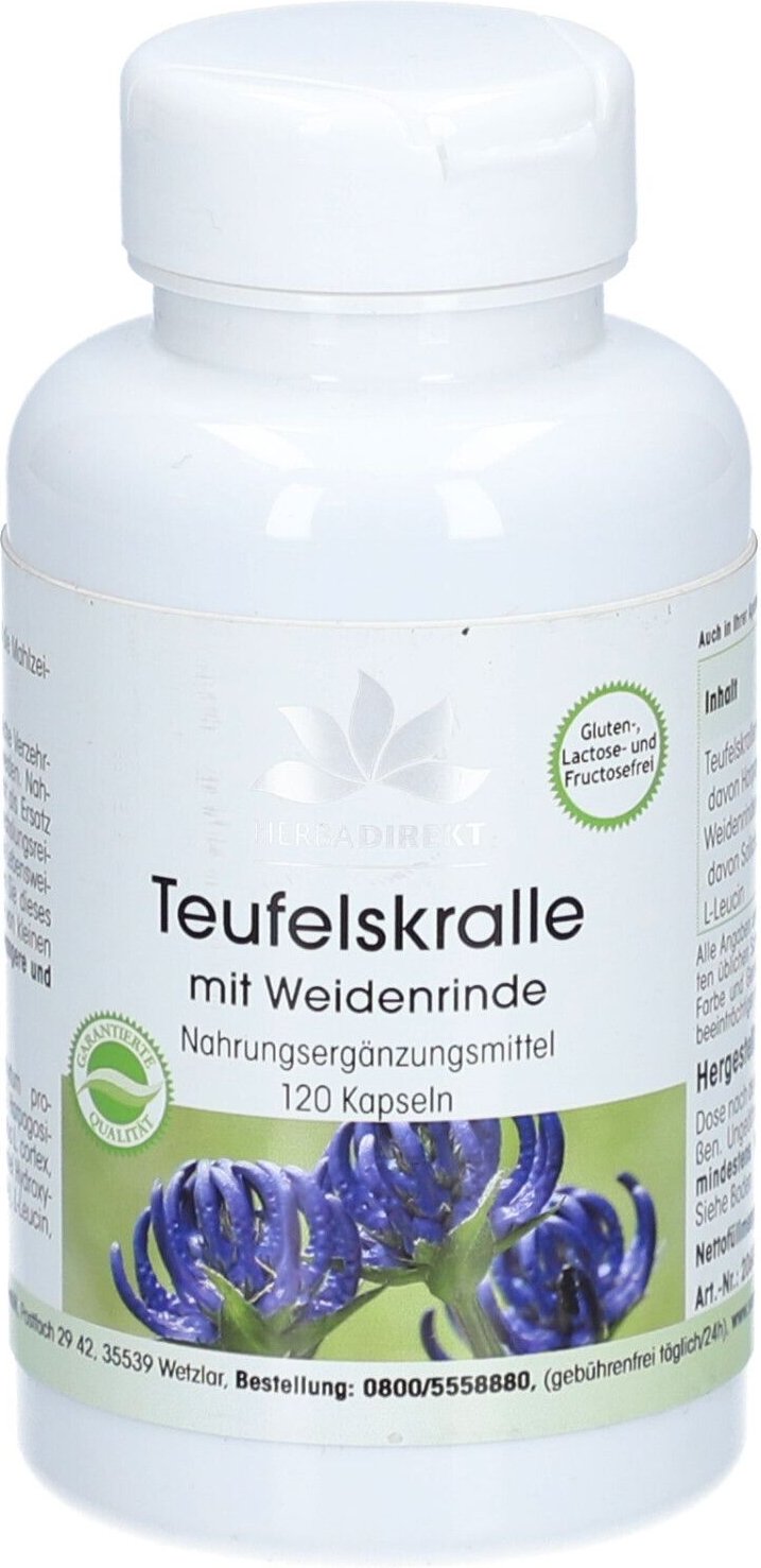 Teufelskralle MIT Weidenrinde Kapseln 120 St