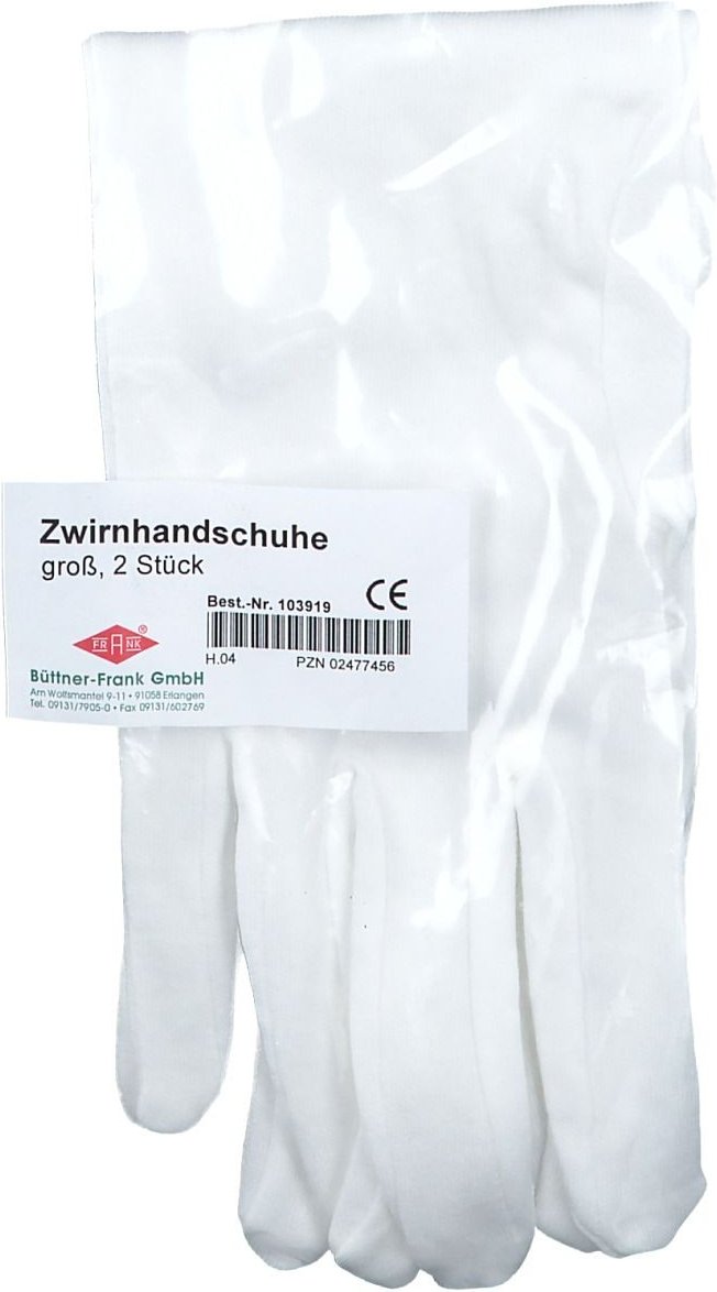 Zwirnhandschuhe groß 2 St Handschuhe