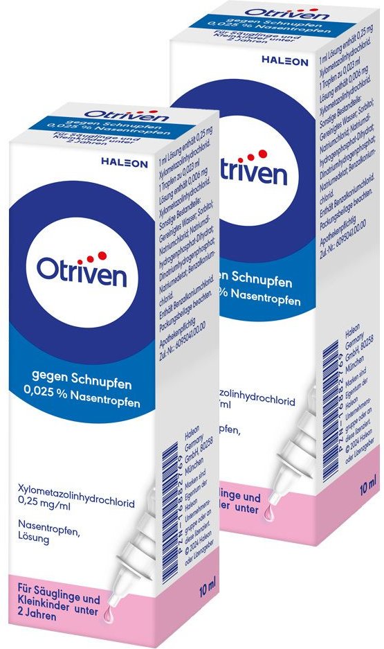 Otriven gegen Schnupfen 0,025% Nasentropfen x2 2x10 ml