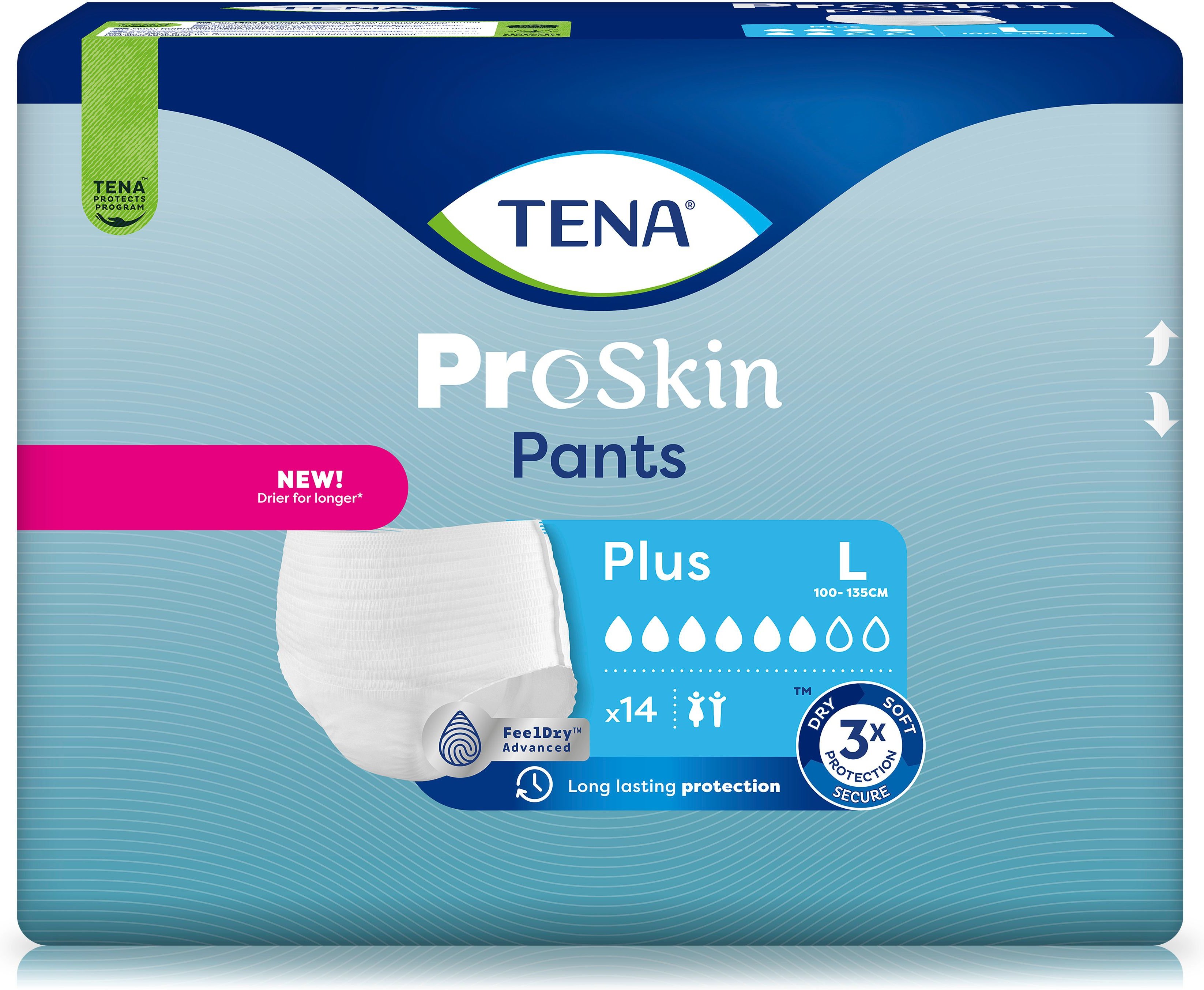 Tena Pants Plus L bei Inkontinenz 4x14 St Einweghosen