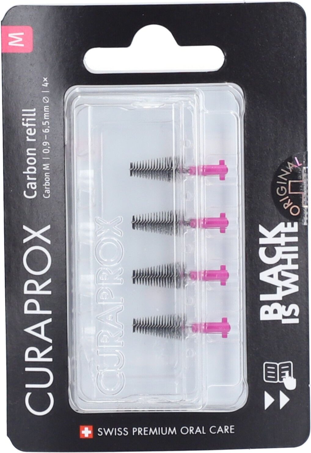 Curaprox black is white IDB refill Carbon M 4 St Zahnbürste