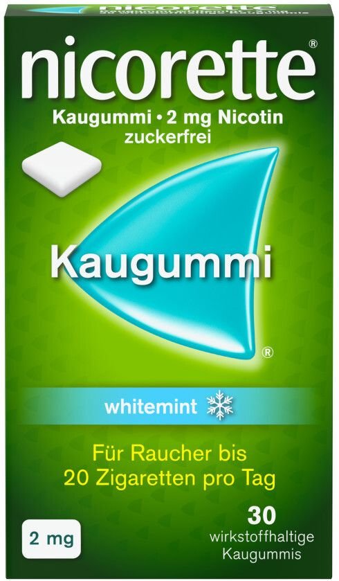 nicorette Kaugummi whitemint, 2 mg Nikotin