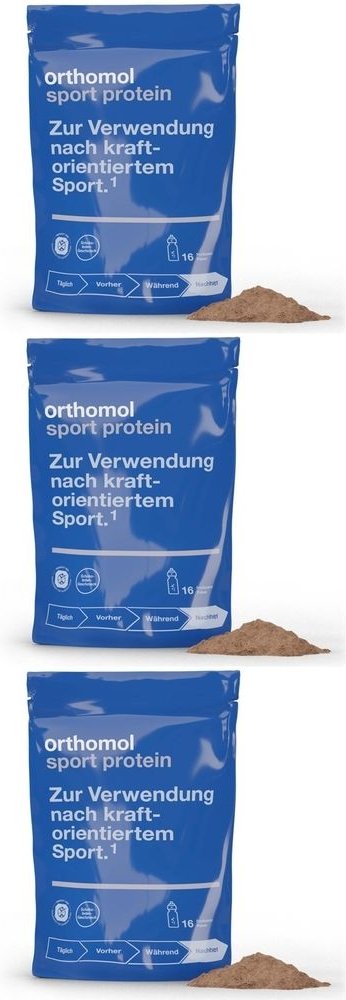 Orthomol Sport Protein Pulver Schoko x3 3x640 g