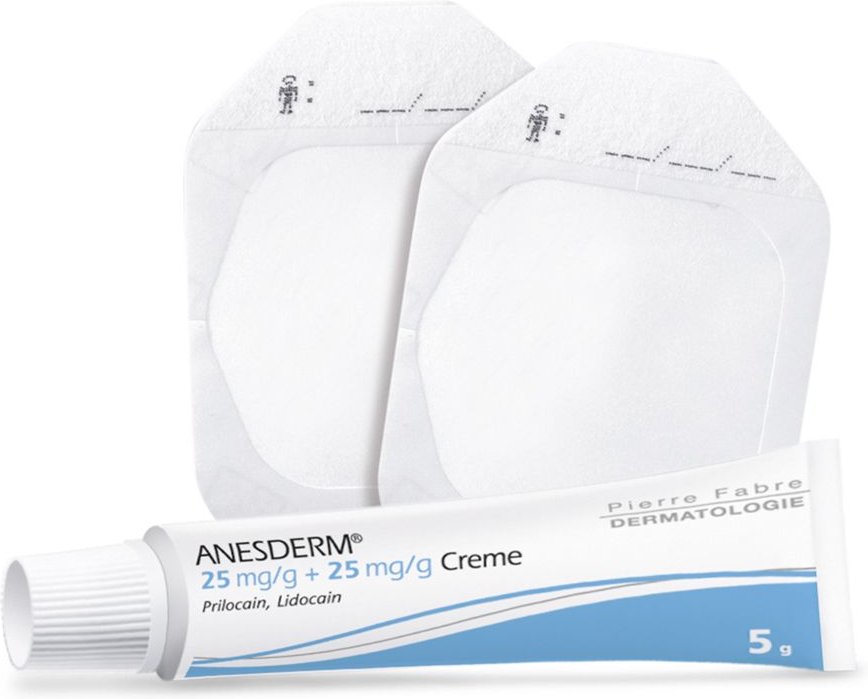 ANESDERM 25 mg/g + 25 mg/g Creme + Pflaster