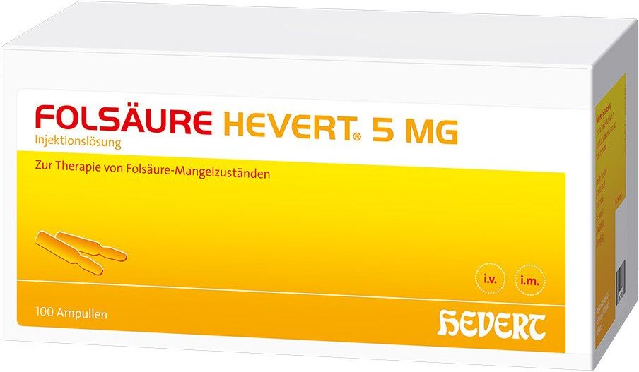 Folsäure Hevert 5 mg Ampullen
