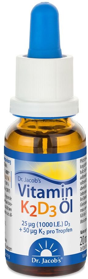 Vitamin K2D3 Öl 1000 I.e.+50 µg D3+K2 Dr.Jacob's 20 ml Tropfen zum Einnehmen
