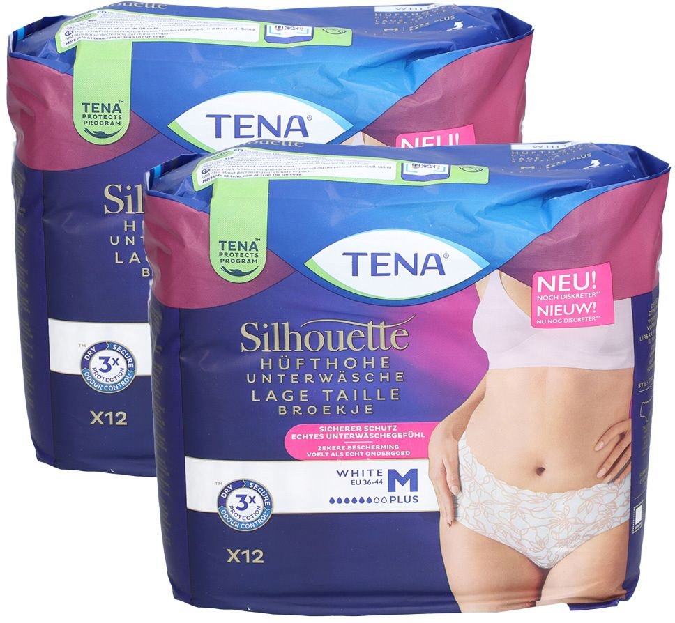 Tena Silhouette Plus M white Inkontinenz Pants 2x12 St Inkontinenzslip
