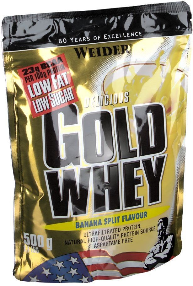 Weider Gold Whey, Bananensplit, Pulver 500 g