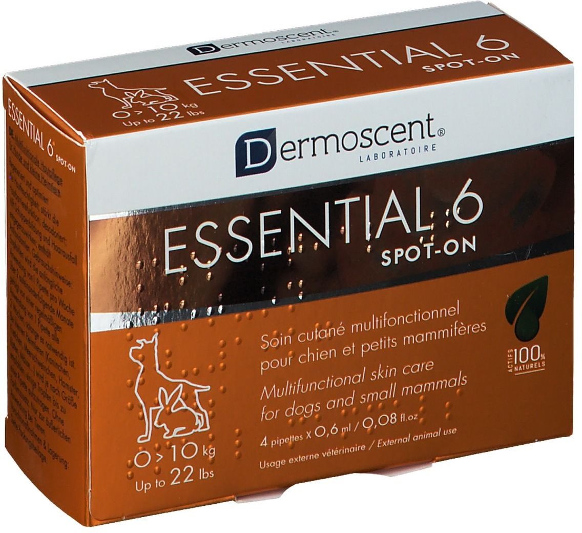Essential 6 Spot on Hund 0-10 kg 4 St Einzeldosispipetten
