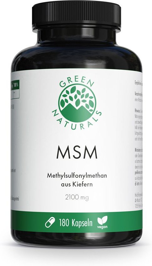 Green Naturals MSM 2100 mg vegan hochdosiert Kaps. 180 St Kapseln