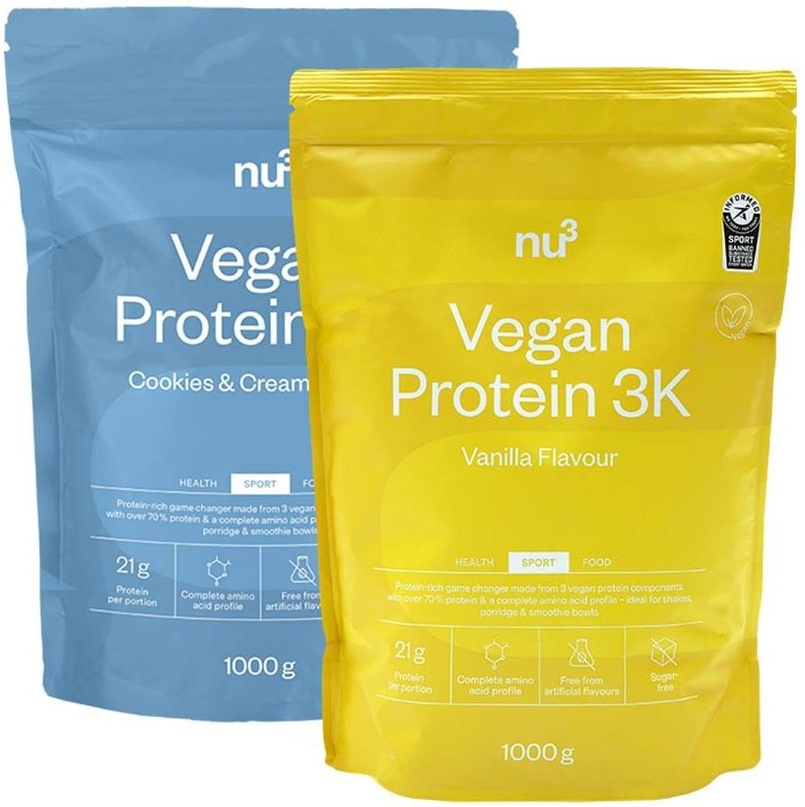 nu3 Vegan Protein 3K Probierpaket, Cookies-Cream & Vanille 1 St Set