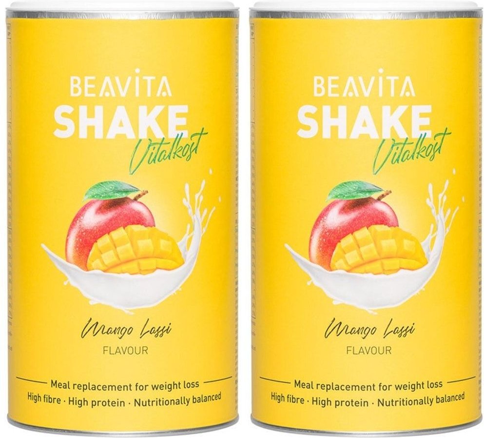 Beavita Vitalkost Diät-Shake, Mango Lassi Doppelpack 2x572 g Pulver