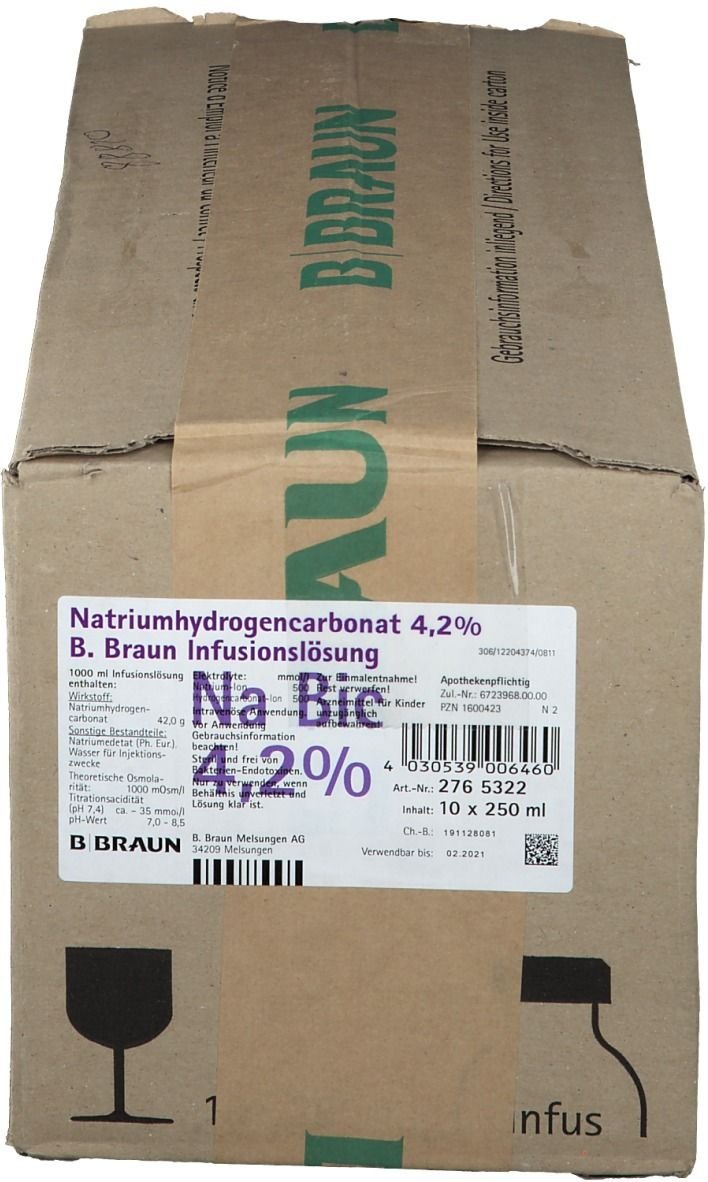 Natriumhydrogencarbonat 4,2% Infusionslösung 10x250 ml