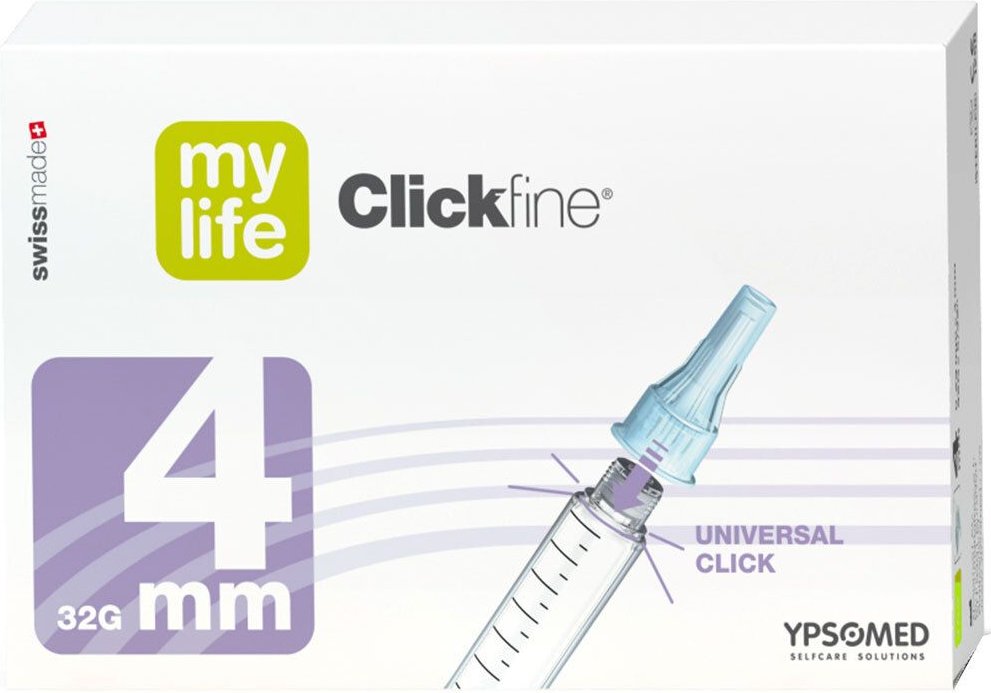 Mylife Clickfine Pen-Nadeln 4 mm 32 G 100 St Kanüle