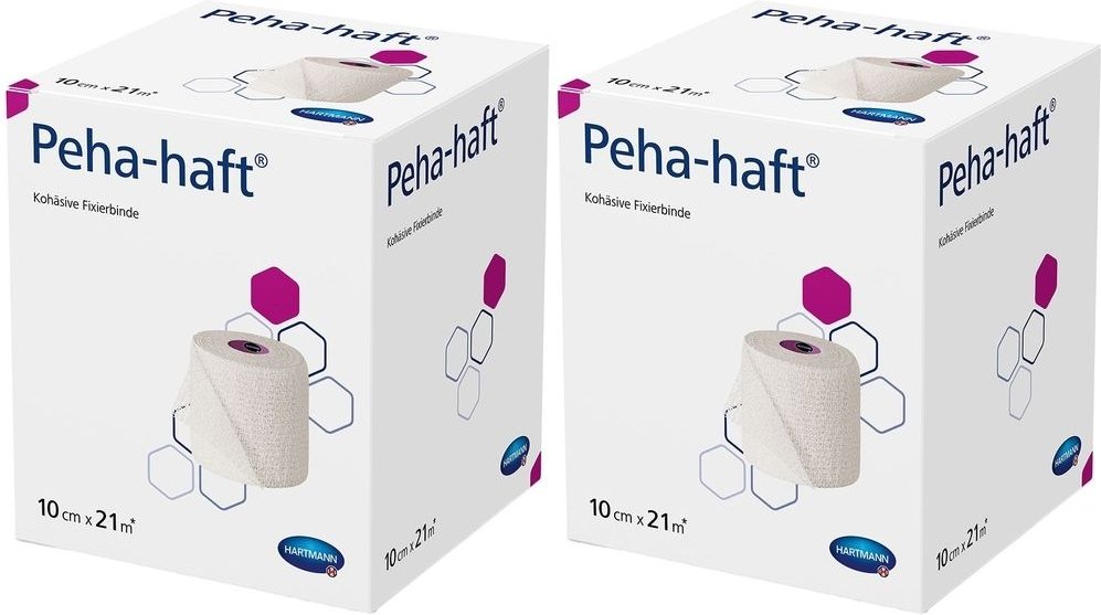 Peha-Haft Fixierbinde latexfrei 10 cmx21 m 2x 2x1 St Binden