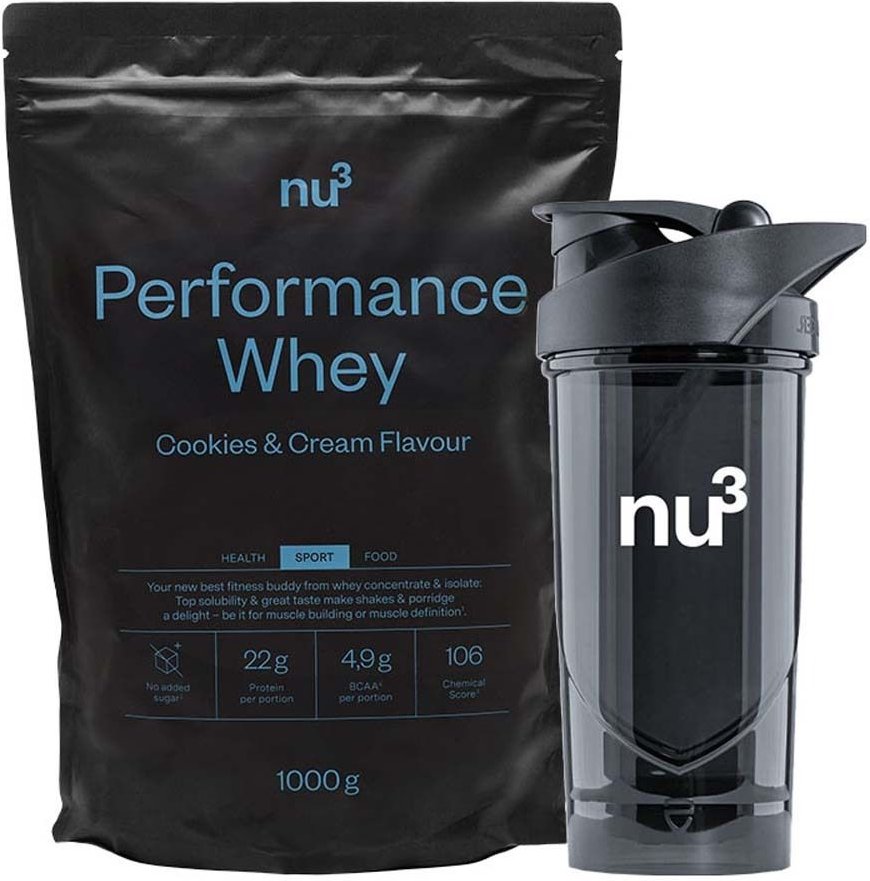 Performance Whey Cookies-Cream + Shaker 1 St Pulver
