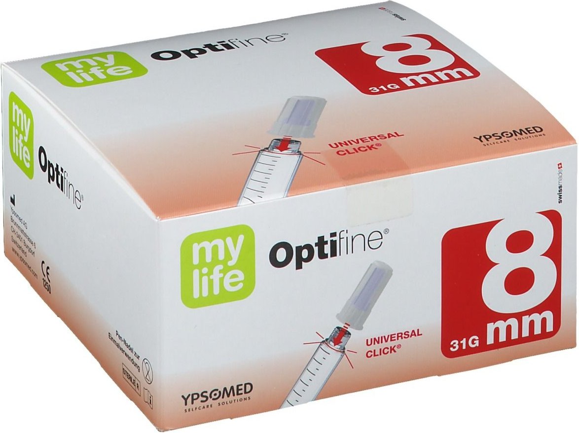 Optifine 8 Pen-Nadeln 0,25x8 mm 100 St Kanüle