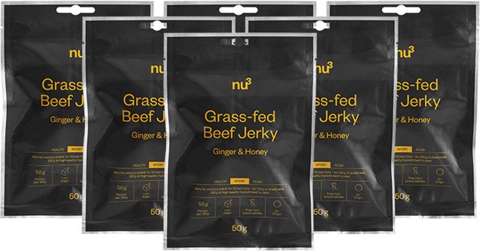 nu3 Beef Jerky, Ingwer-Honig 6x50 g Sonstige