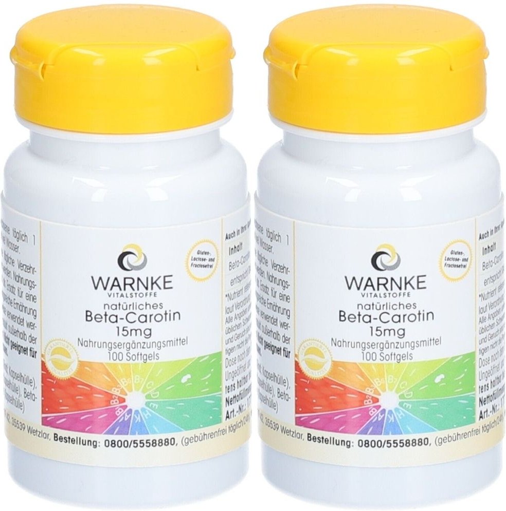 Beta Carotin Kapseln 15 mg natürlich 2x 2x100 St