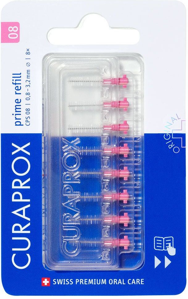Curaprox CPS 08 prime Interdentalbürsten Refill 8 St Zahnbürste