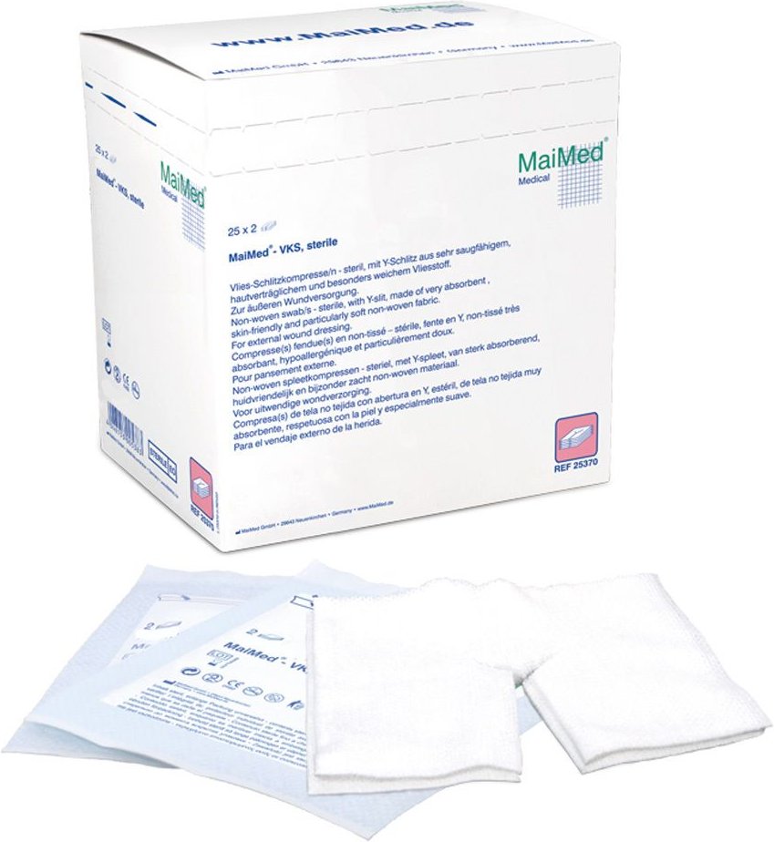 Schlitzkompressen 5x5 cm steril 12fach 50x2 St Kompressen