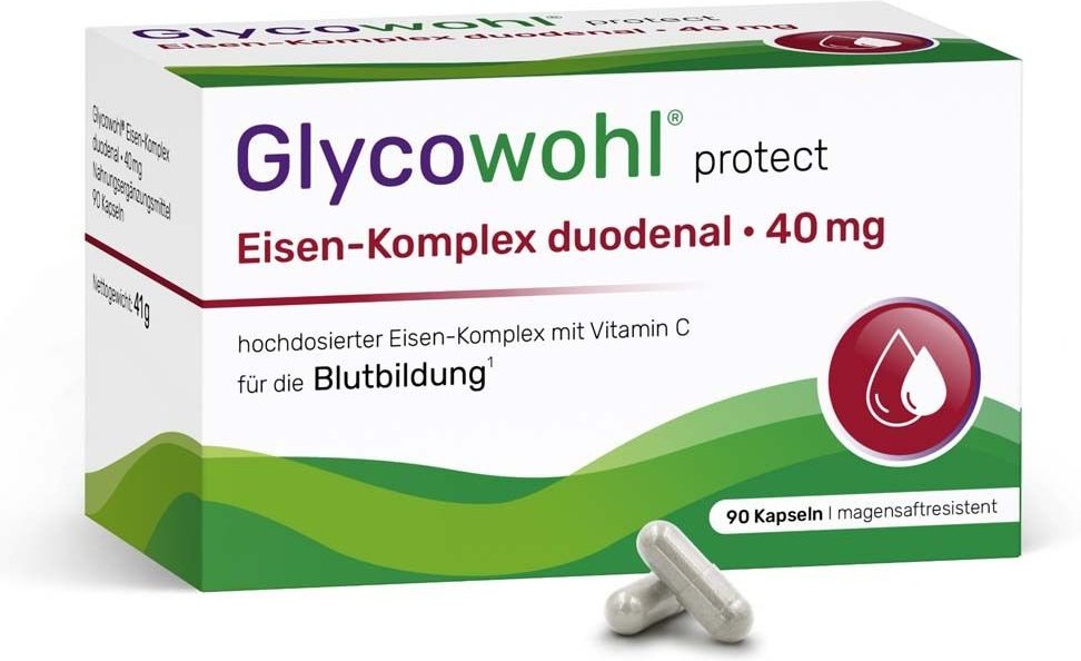 Glycowohl Eisen-Komplex duodenal 40 mg+Vit.C Kaps. 90 St Kapseln