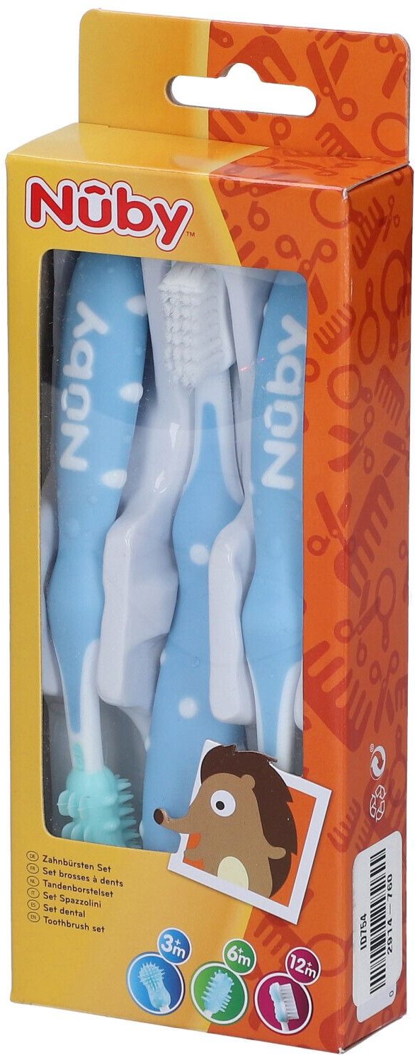Thumbnail - Nuby Tandenborstel Set 3 Stappen 1 St Zahnbürste