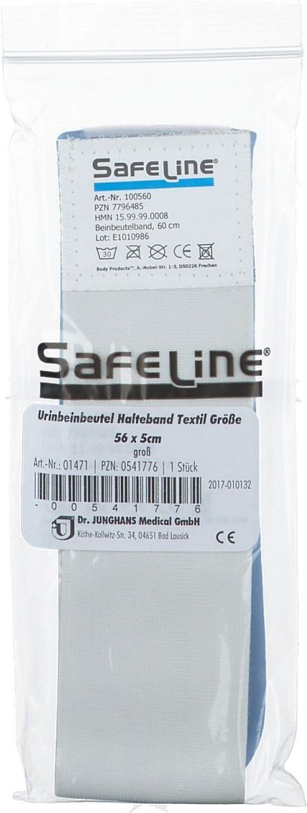 Urin Beinbeutel Halteband Textil 56 cm groß 1 St Beutel