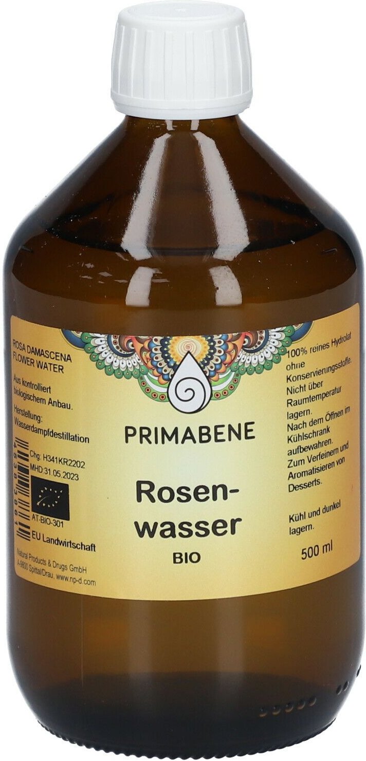 Rosenwasser Hydrolat BIO PRI 500 ml Flüssigkeit zum Einnehmen