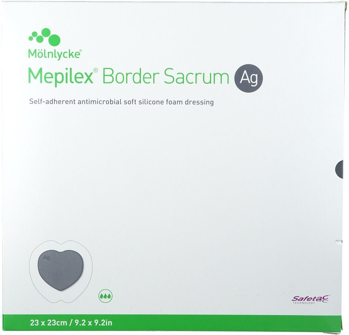 Mepilex Border Sacrum Ag Schaumverb.23x23 cm ster. 5 St Verband
