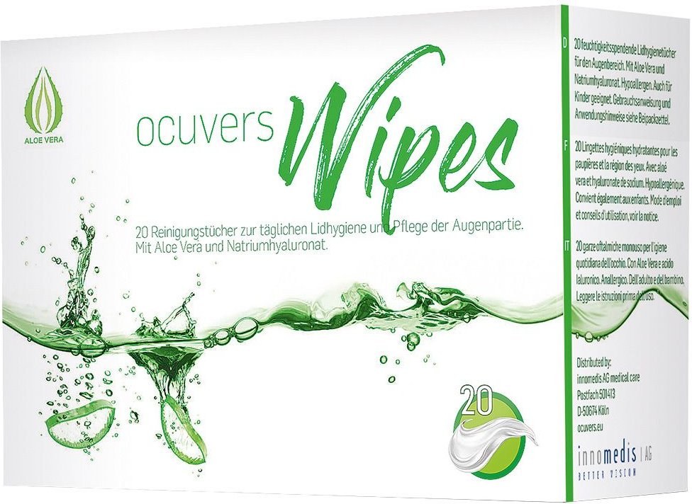 Ocuvers wipes Lidrandpflege 20 St Tücher