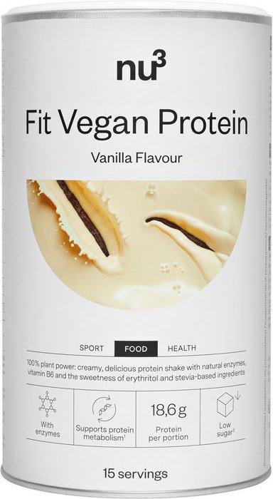 nu3 Fit Vegan Protein Vanilla 450 g Puder