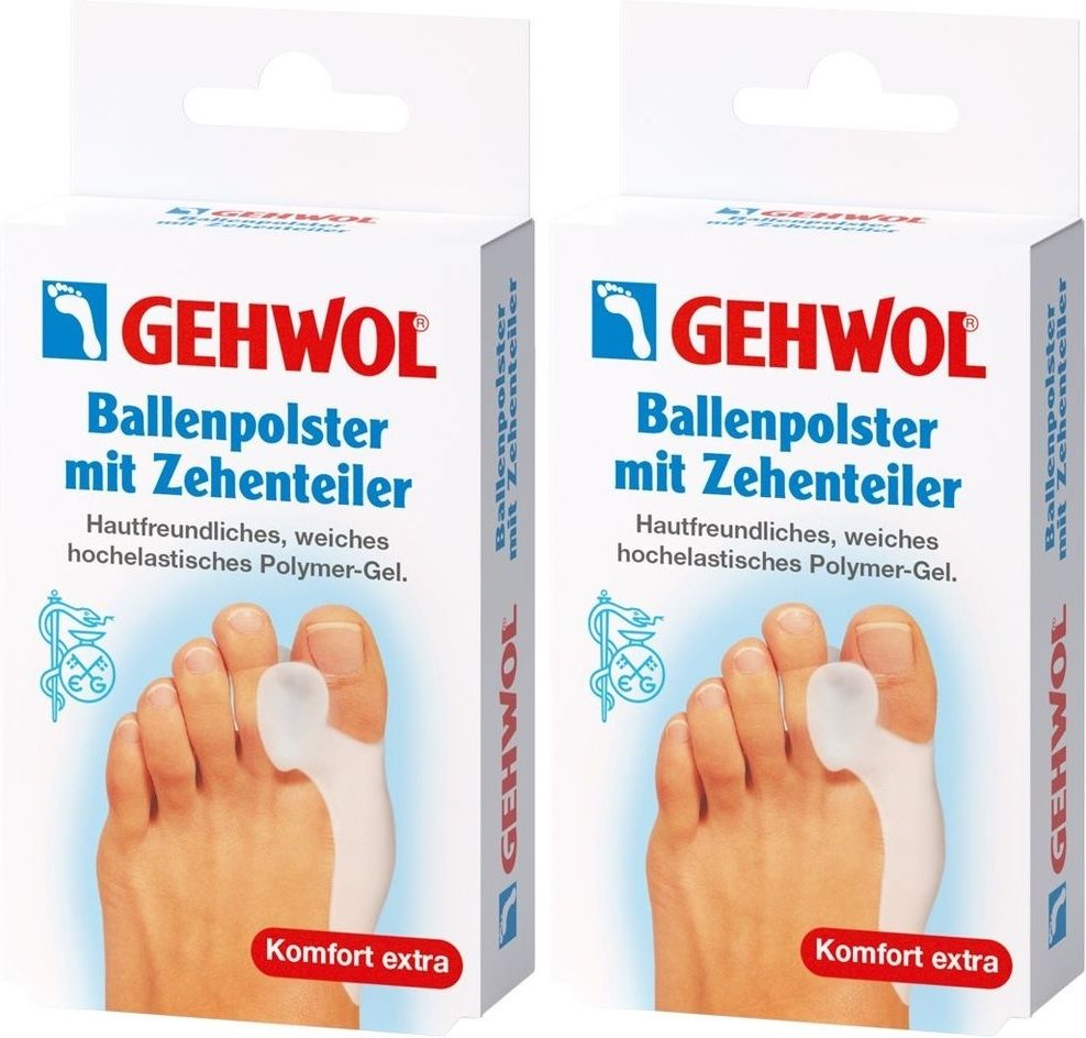 Gehwol Ballenpolster mit Zehenteiler 2x 2x1 St