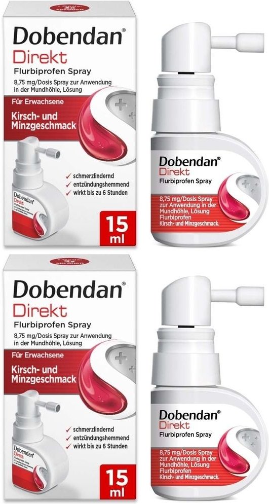 Thumbnail - Dobendan Direkt Flurbiprofen Spray 8,75mg/Dos.Mund 2x 2x15 ml