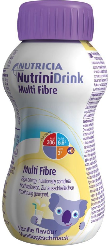Nutrinidrink MultiFibre Vanillegeschmack 200 ml Flüssigkeit