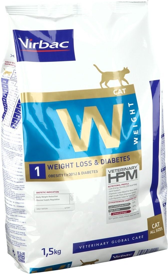 Veterinary HPM CAT Weight 1 Loss & Diabetes - Croquette, aliment complet pour chat 1500 g Sonstige