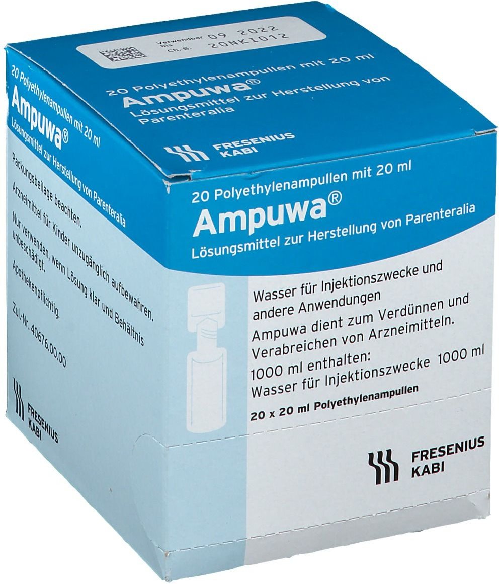 Ampuwa Plastikampullen Injektions-/Infusionslsg. 20x20 ml Injektions-/Infusionslösung