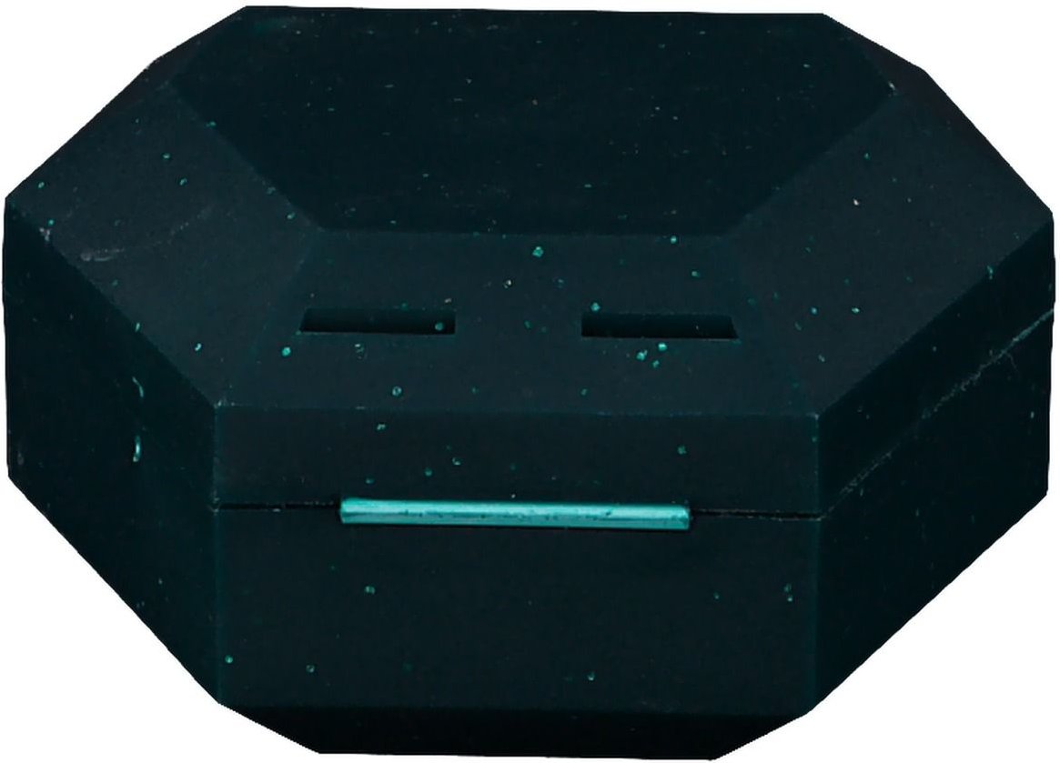 Zahnspangenbox mit Kordel grün Glitzer 1 St Box