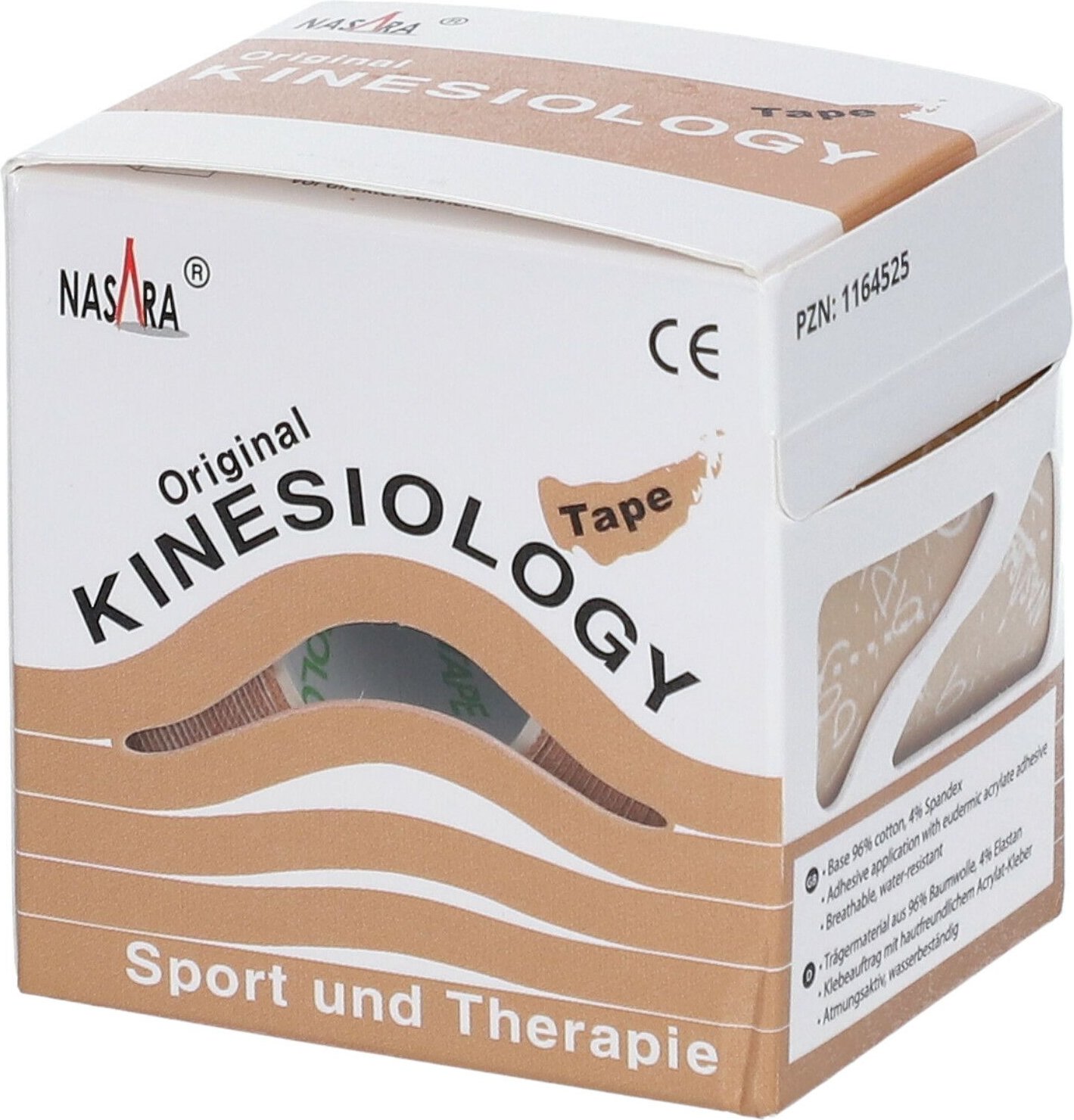Nasara Kinesiotape 5 cmx5 m beige 1 St Pflaster