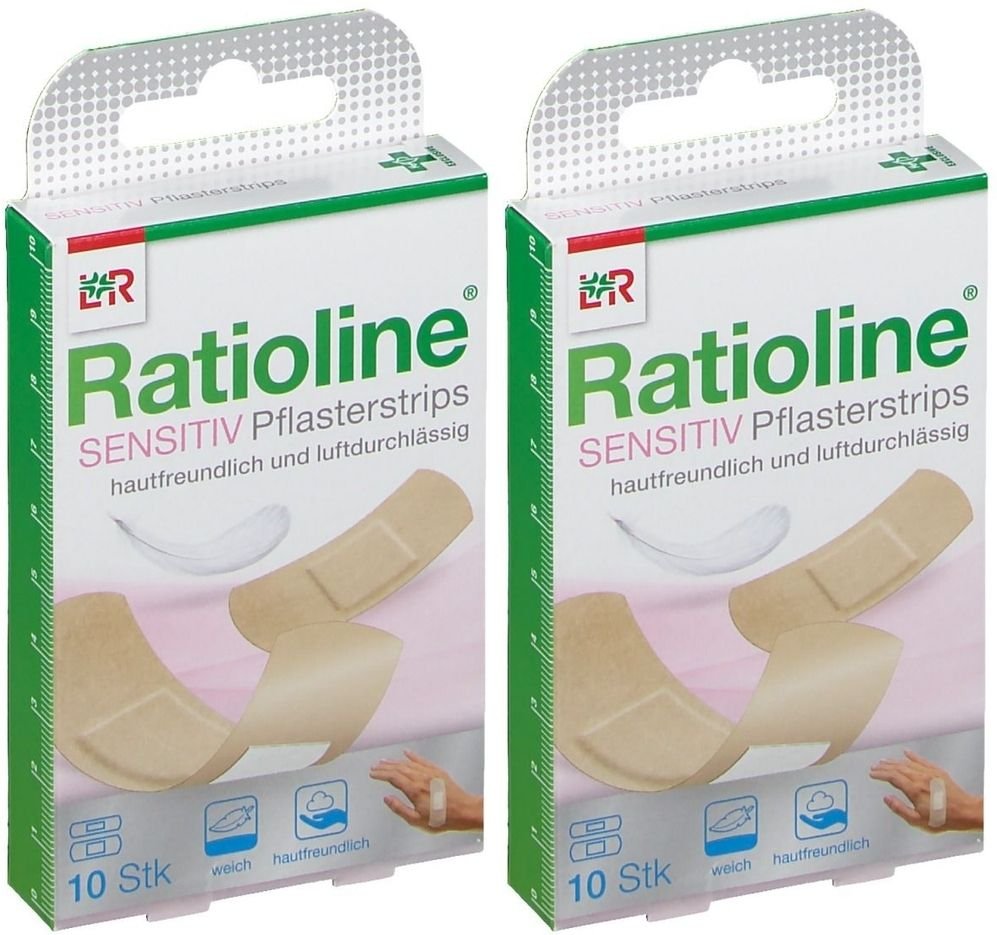 Ratioline sensitive Pflasterstrips in 2 Größen 2x 2x10 St Pflaster