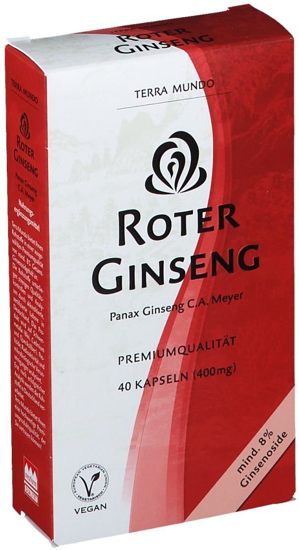 Roter Ginseng 400 mg 8% von Terra Mundo Kapseln 40 St