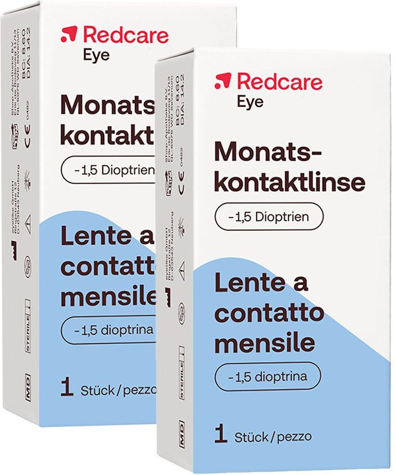 Redcare Monatslinse -1,5 Doppelpack 2x1 St Kontaktlinsen