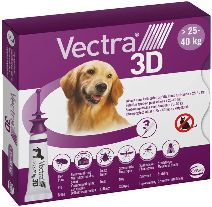 Thumbnail - Vectra 3D Lsg.z.Auftro.a.d.Haut f.Hunde ü.25-40 kg 3 St Lösung