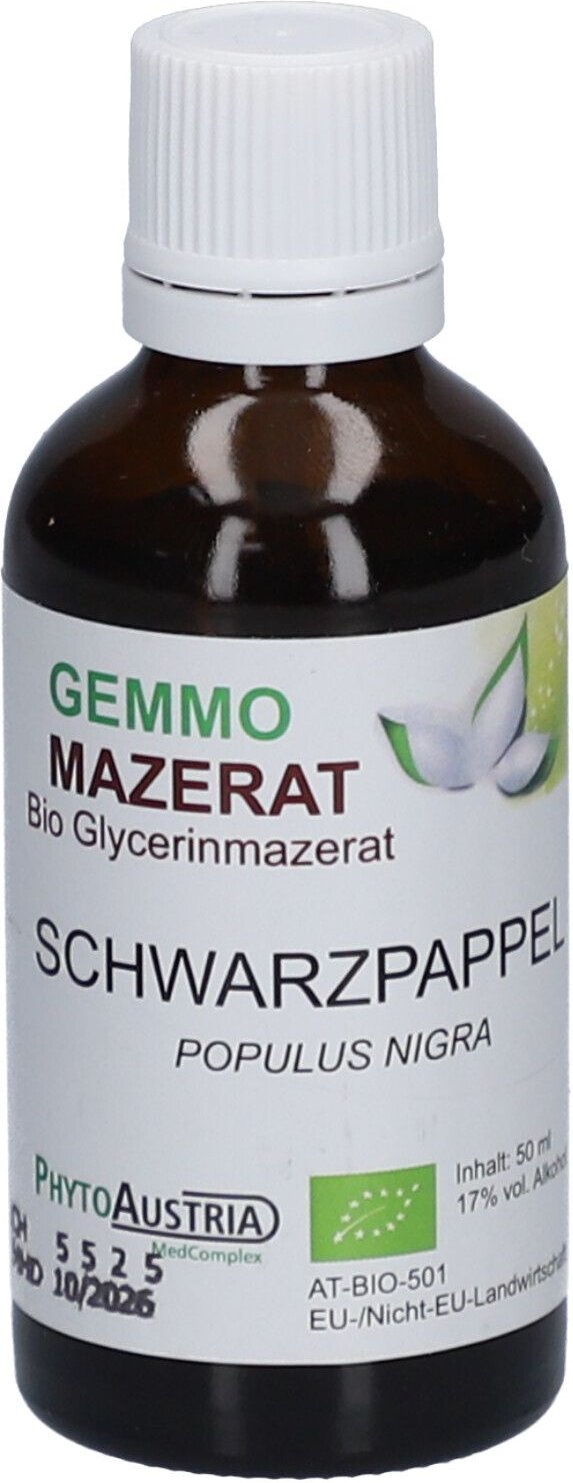 Gemmo Mazerat BIO Sw.pappel 50 ml Tropfen zum Einnehmen
