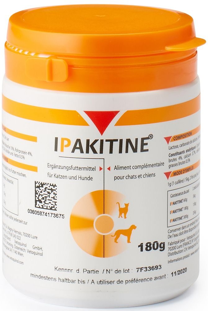Thumbnail - Ipakitine Ergänzungsfutterm.Pulver f.Hunde/Katzen 180 g Pulver