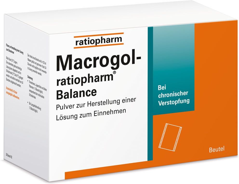 MACROGOL-ratiopharm Balance Plv.z.H.e.L.z.Einn. 50 St Pulver zur Herstellung einer Lösung zum Einnehmen