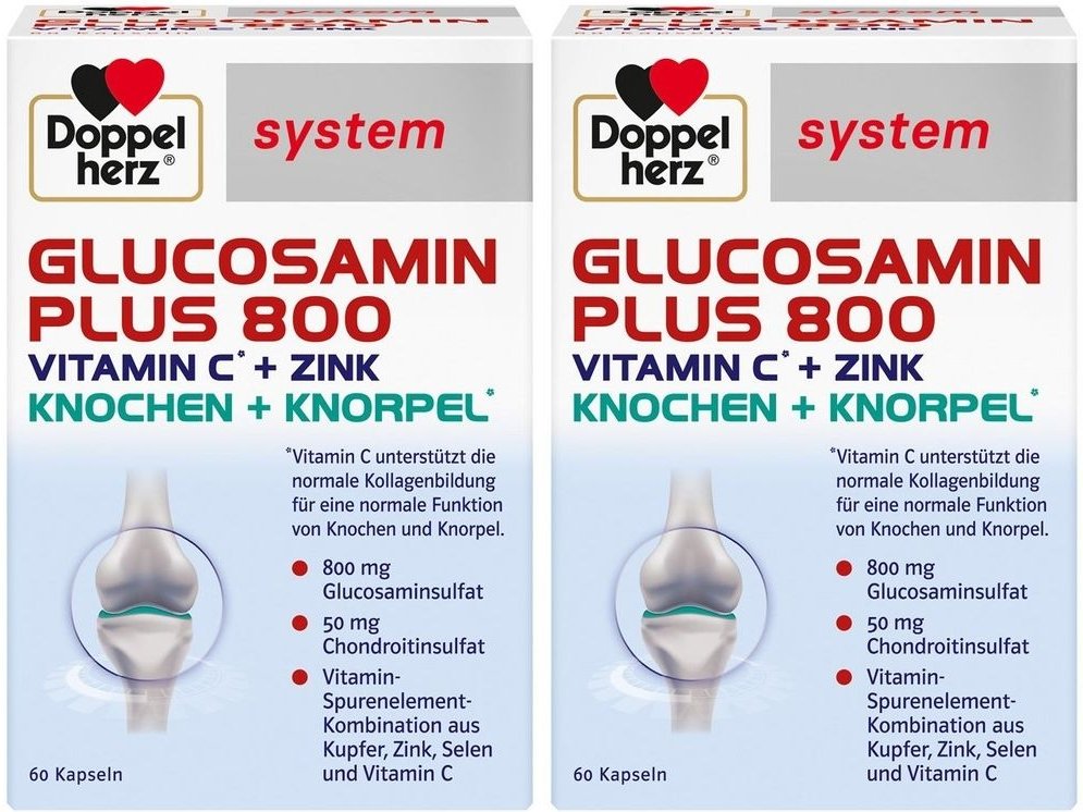Doppelherz Glucosamin Plus 800 system Kapseln 2x 2x60 St